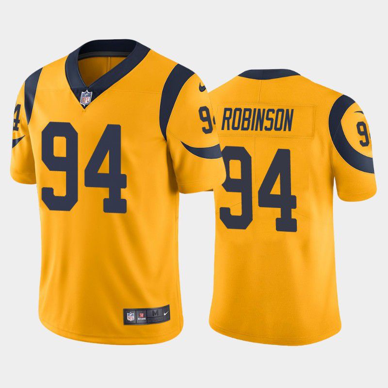 Men Los Angeles Rams #94 AShawn Robinson Nike Gold Color Rush Limited NFL Jersey